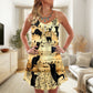Cat Love Music Notes V-Neck Sleeveless Cami Dress For Sunny Getaways Outdoor Events And Everyday Summer Fashion