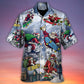 Christmas Skateboarding Snow Mountain Gift Light Hawaiian Shirt Design View For Resort Travel And Thoughtful Gifting
