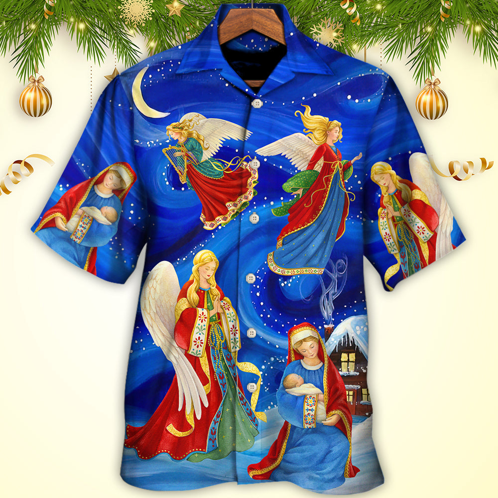 Christmas Light Hawaiian Shirt Design View For Summer Travel