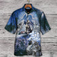Wolf Not Lonely Alone Hawaiian Shirt Front Pattern View For Warm Weather Events