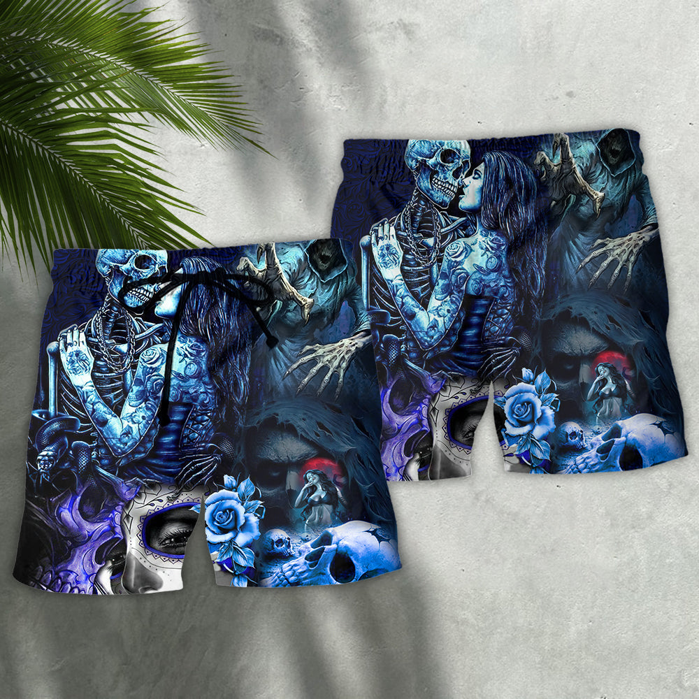 Skull Beach Shorts Pattern Detail For Tropical Escapes And Lightweight Summer Style