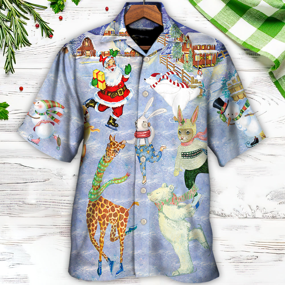 Christmas Holiday Ice Hawaiian Shirt Design View For Coastal Travel