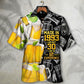 Beer Drinking Hawaiian Shirt Artwork View For Weekend Travel And Beach Style