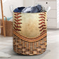 Baseball Rattan Mandala Laundry Basket For Room Home Organizer