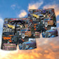Hot Rod Diner Classic Car Show Beach Shorts Pattern Detail For Sunny Outdoor Activities