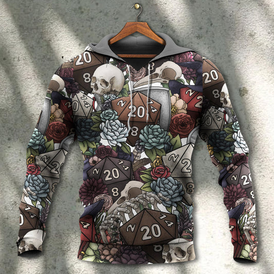 Dark Fantasy Dice Hoodie For Distinctive Streetwear Holidays And Thoughtful Gifts