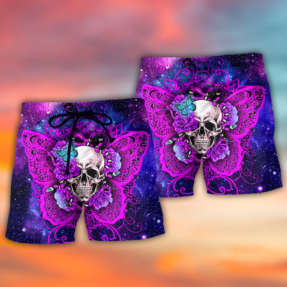Skull Butterfly Snake Lighting Flower Beach Shorts Design Detail For Weekend Getaways And Beach Days