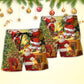Santa Happy Christmas Beach Shorts Print Detail For Thoughtful Gift Giving