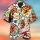 Breakfast Sausage Food Hawaiian Shirt Artwork View For Weekend Travel And Beach Style