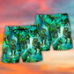 Running Dinosaur Beach Shorts Pattern Detail For Leisure Travel And Everyday Comfort