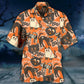 Halloween Cat Hawaiian Shirt Summer Design Detail For Casual Outings