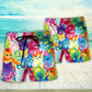 Colorful Cute Kitten Happy Life Beach Shorts For Warm Weather Travel And Everyday Comfort