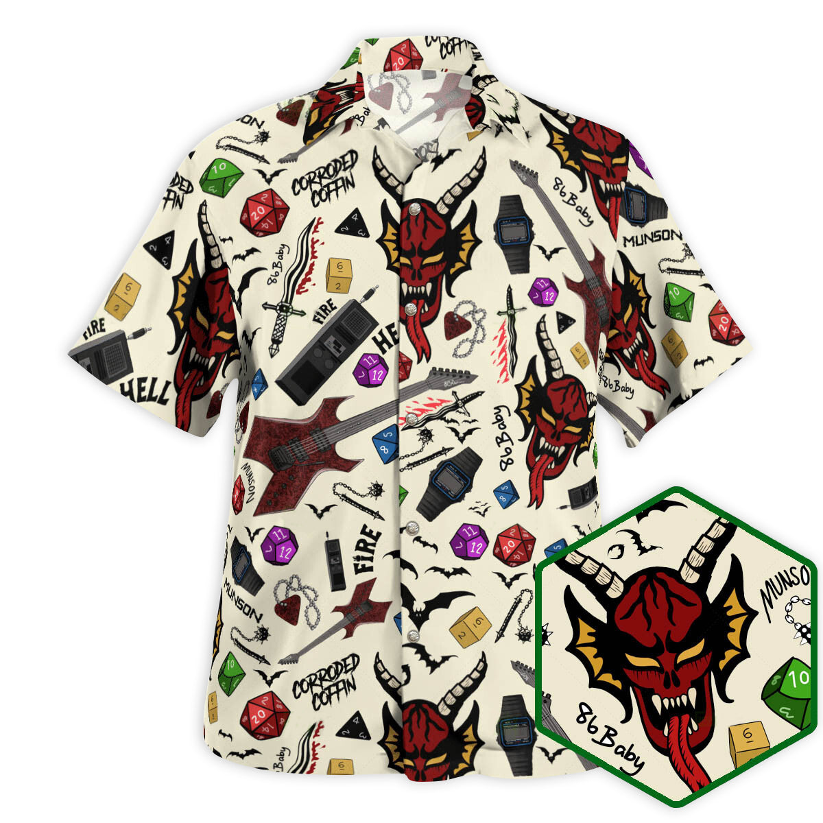 Fantasy Role Dungeon Adventurers Hawaiian Shirt Artwork View For Thoughtful Gifting