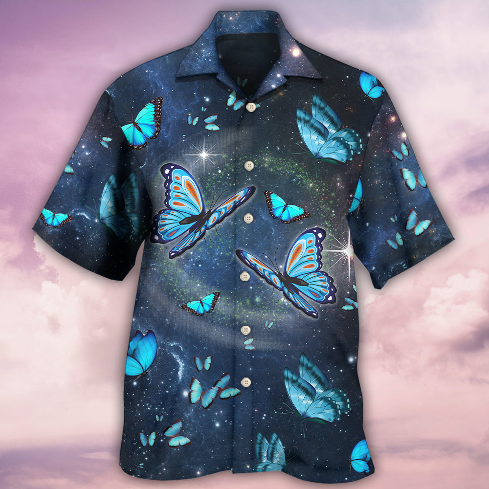 Butterfly Believe Angels Hawaiian Shirt Pattern Detail For Summer Holidays And Outdoor Fun