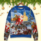 Christmas Santa Reindeer Gift Sweater For Festive Events Weekend Outings And Comfortable Winter Style
