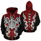 Red Hawaii Turtle Tribal Armor Hoodie For Ocean Lovers Beach Travel And Relaxed Everyday Style
