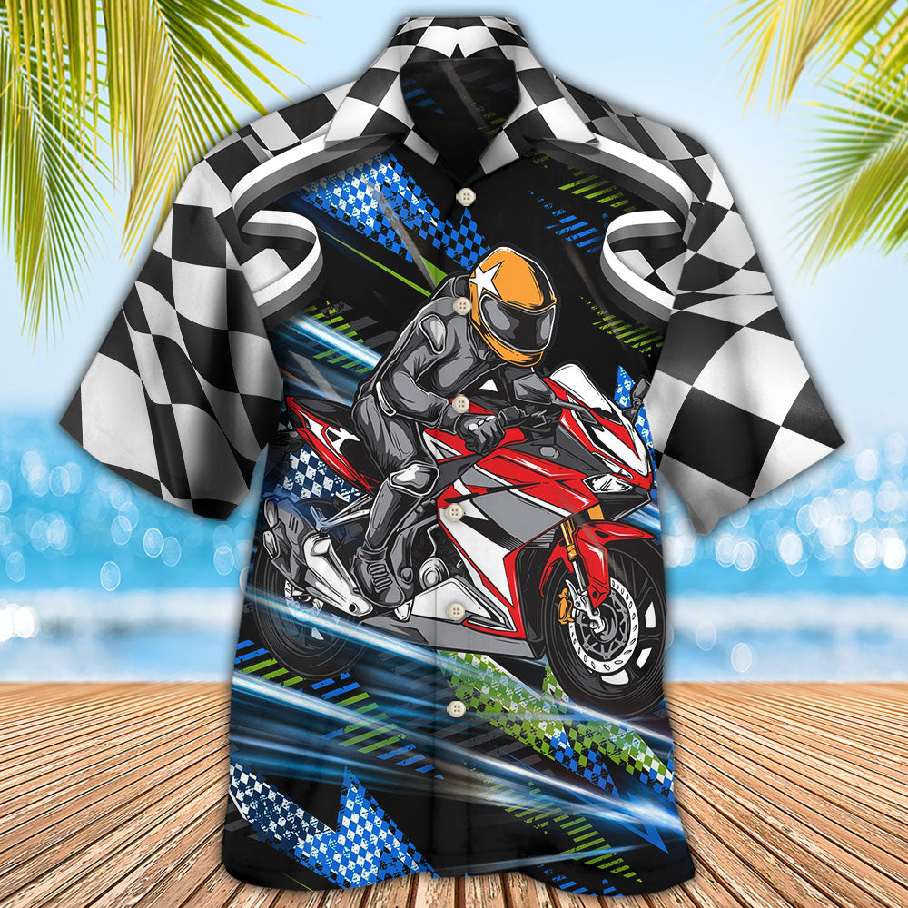 Dog Motorbike Dogs Motogp Hawaiian Shirt Pattern Detail For Vacation Travel And Daily Wear