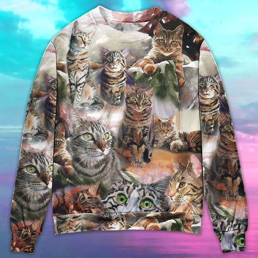 Tabby Cat Daily Portrait Sweater For Casual Wear Travel Parties And Comfortable Seasonal Style