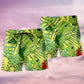 Turtle Beach Shorts Pattern Detail For Tropical Escapes And Lightweight Summer Style