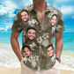 Tropical Camo Beach Island Aloha Custom Photo Hawaiian Shirt For Personalized Vacation Style And Beach Travel