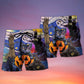 Halloween Black Cat Starry Night Beach Shorts For Sunny Holidays And Comfortable Daily Styling