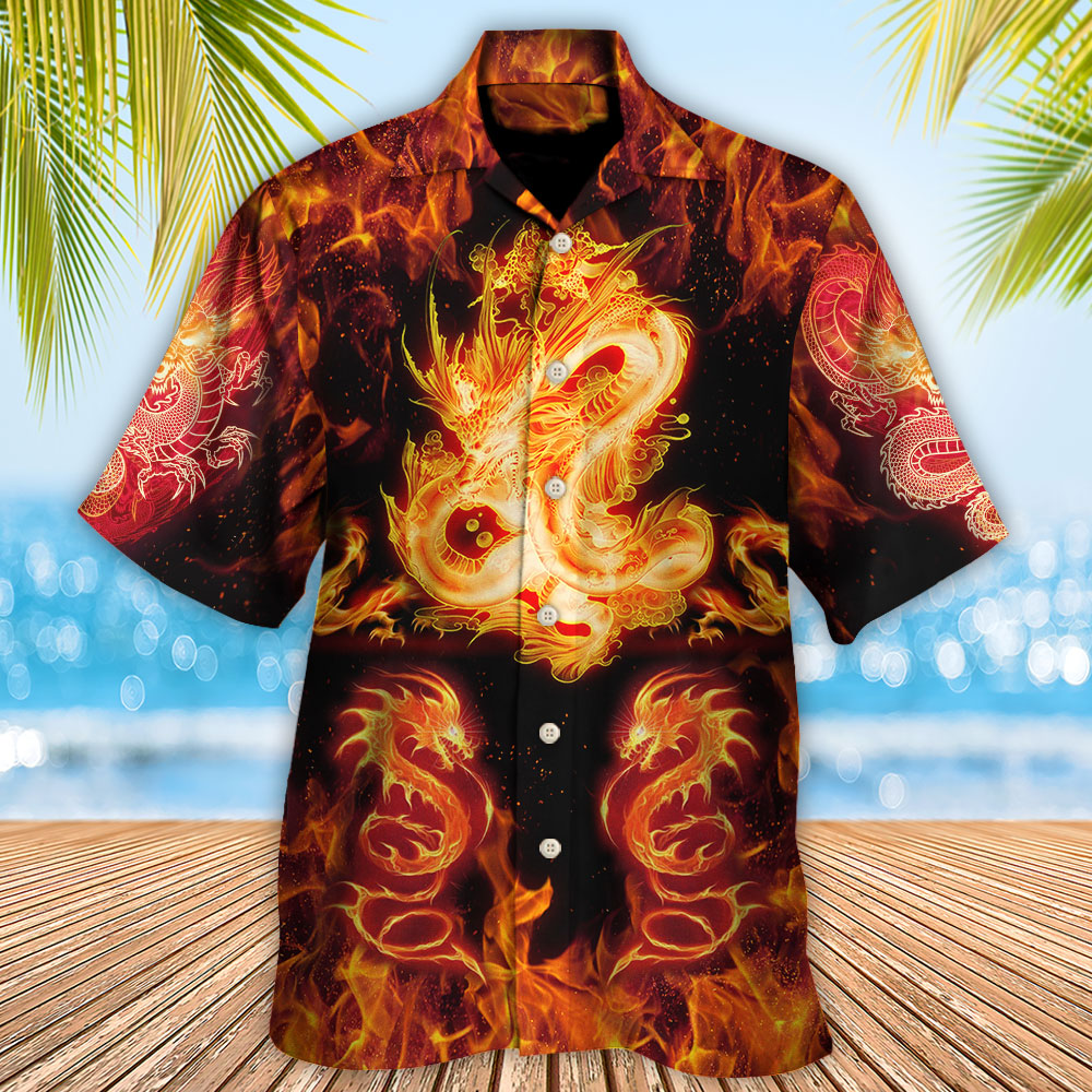 Dragon Fireball Madness Hawaiian Shirt For Summer Events And Casual Outdoor Wear