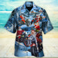 Festive Christmas Driving Town Hawaiian Shirt Design View For Casual Summer Styling