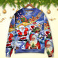 Christmas Funny Santa Happy Xmas Is Coming Sweater For Holiday Parties Family Gatherings And Seasonal Gift Giving