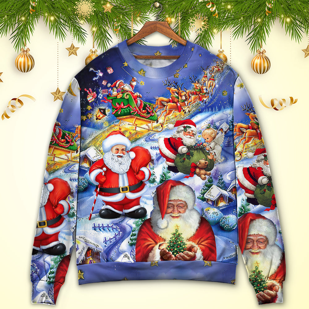 Christmas Funny Santa Happy Xmas Is Coming Sweater For Holiday Parties Family Gatherings And Seasonal Gift Giving