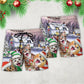 Christmas Cat Love Message Beach Shorts For Summer Vacation And Coastal Travel