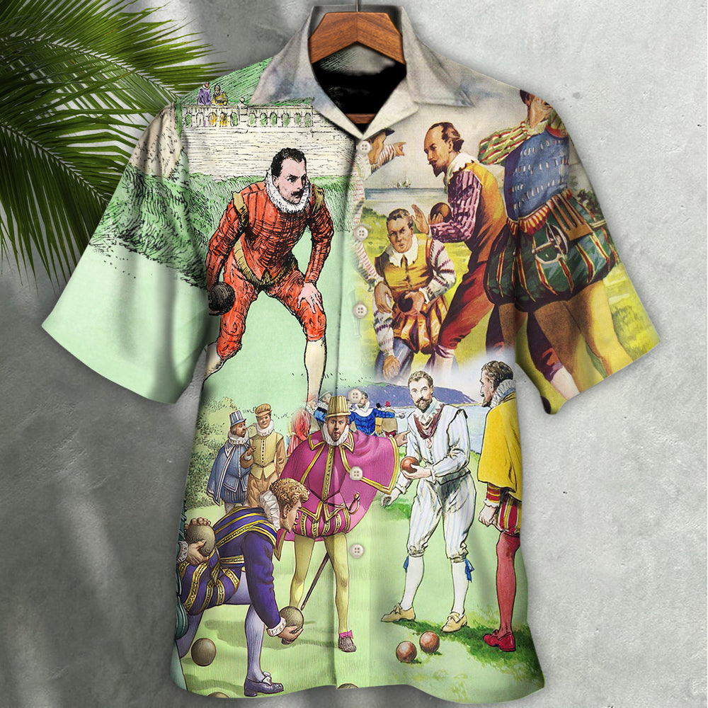 Lawn Bowling Weekend Humor Hawaiian Shirt Relaxed Style View For Vacation Style