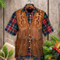 Christmas Santa String Sleeveless Leather Hawaiian Shirt Artwork View For Weekend Travel And Beach Style