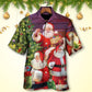 Funny Happy Christmas Gift Hawaiian Shirt For Vacation Days And Relaxed Coastal Outings