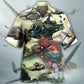 Military Creative Pattern Hawaiian Shirt Front Pattern View For Beach Days