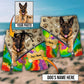 German Shepherd Personalized Photo Beach Shorts Pattern Detail For Relaxed Warm Weather Outfits
