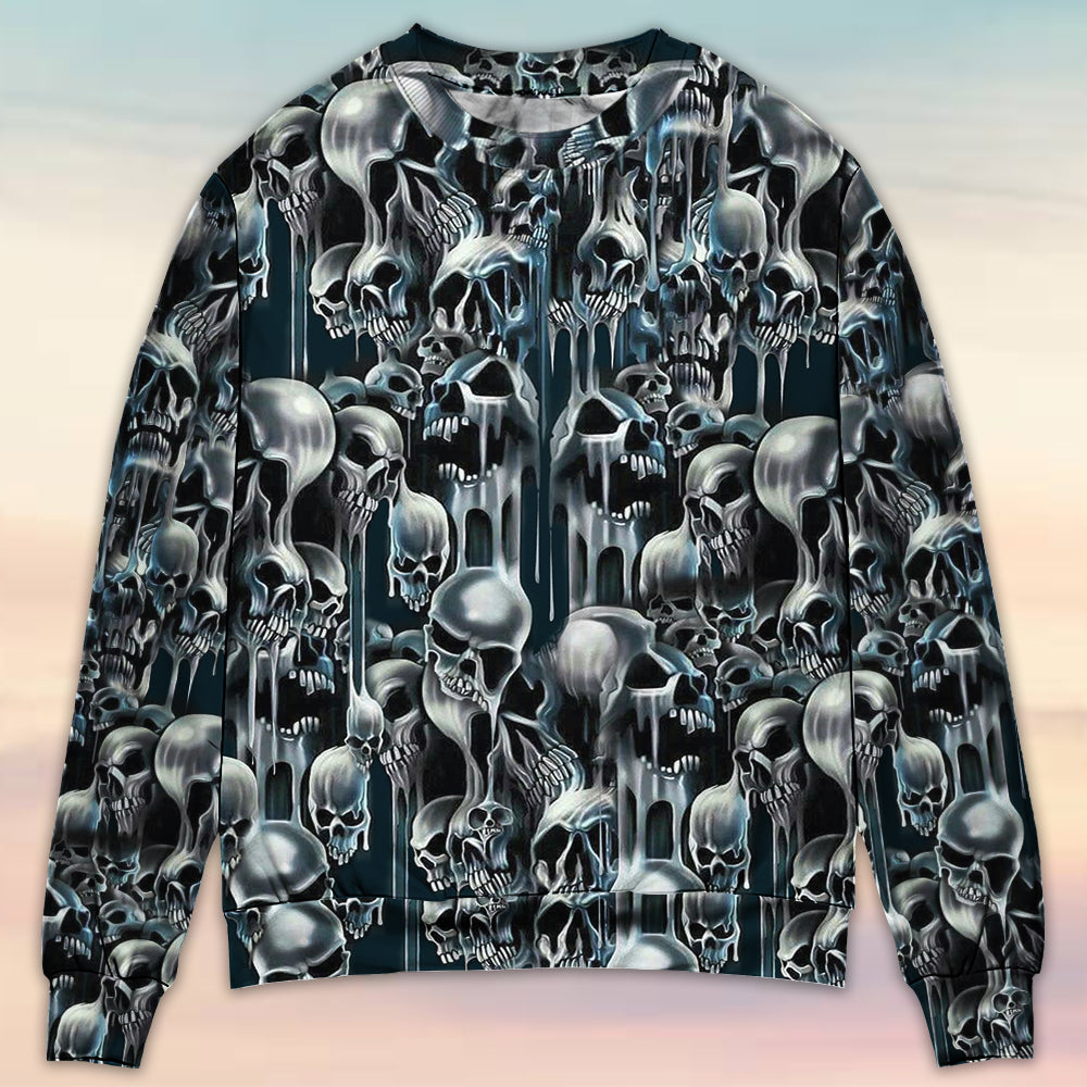 Skull Heat Energy Sweater For Art Fans Travel Parties And Distinctive Casual Style