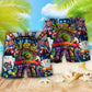 Poker American Flag Beach Shorts Pattern Detail For Everyday Outings And Easygoing Coastal Style