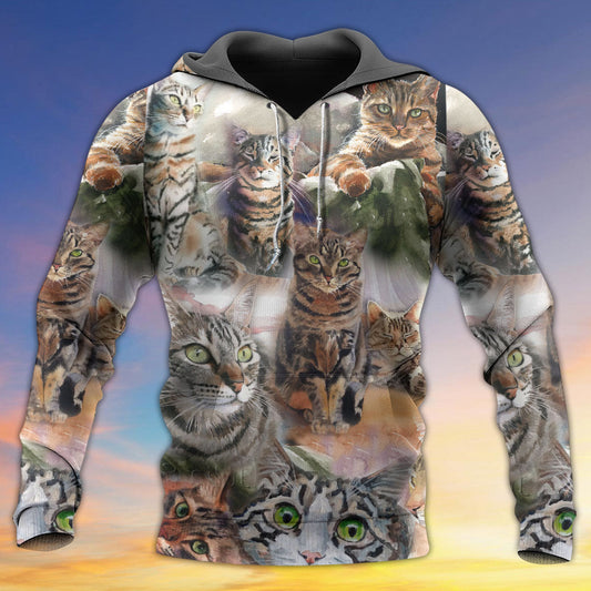 Tabby Cat Daily Portrait Hoodie For Nature Lovers Casual Travel And Comfortable Layering