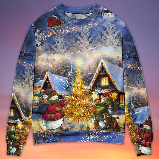 Christmas Santa Reindeer Snowman Family Sweater For Seasonal Parties Cozy Gatherings And Thoughtful Holiday Gifts
