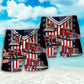 USA Flag Truck Driver Patriotic Beach Shorts For Coastal Adventures And Relaxed Summer Wear