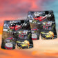 Muscle Car Drum Racing Music Lover Beach Shorts For Tropical Getaways And Weekend Adventures