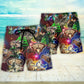 Christmas Cowboy Rodeo Beach Shorts Pattern Detail For Poolside Fun And Comfortable Daily Use