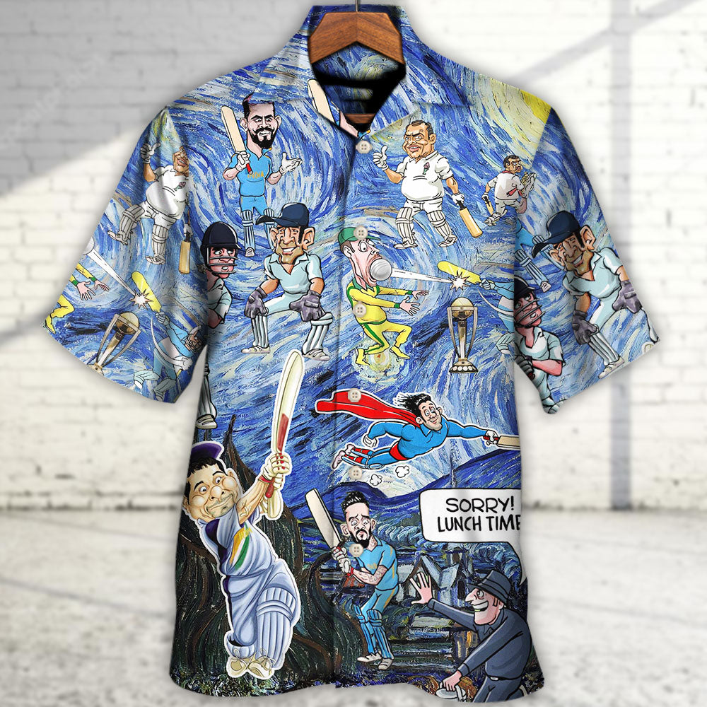 Funny Cricket Sport Play Amazing Hawaiian Shirt Design View For Resort Travel And Thoughtful Gifting