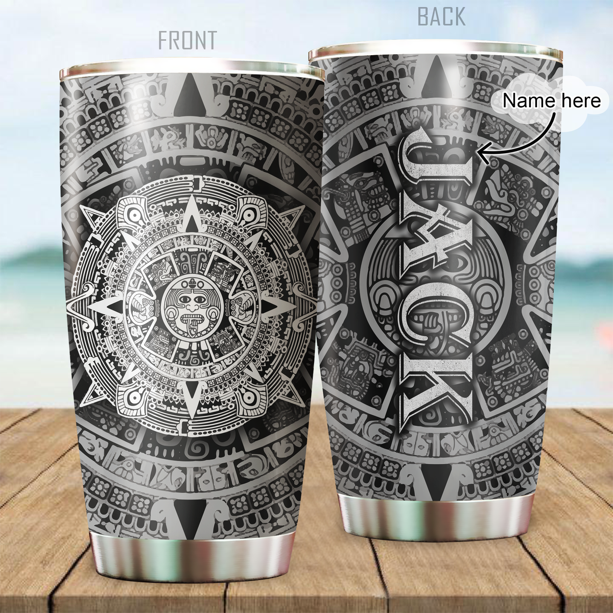 Aztec Mexico Personalized 20 Oz Tumbler For Coffee Travel And Daily Drinks