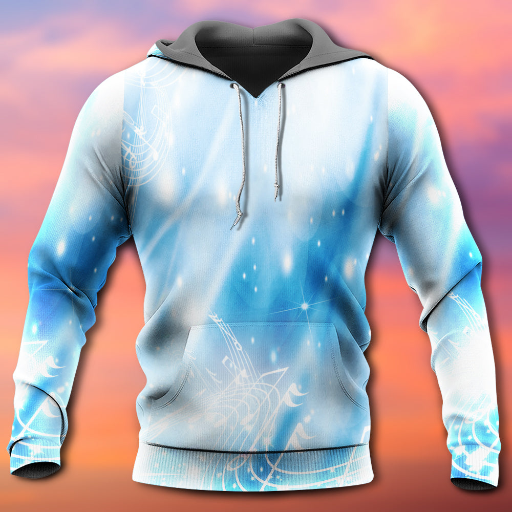 Dark Blue Music Notes Hoodie For Concert Days Travel Adventures And Casual Layering
