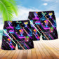 Cocktail Happy Neon Vibes Beach Shorts For Summer Vacation And Coastal Travel
