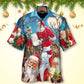 Funny Blue Santa Elf Christmas Sky Hawaiian Shirt For Summer Vacation And Beach Travel