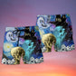Halloween Skull Smoke Starry Night Beach Shorts For Warm Weather Travel And Everyday Comfort