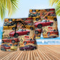 Vintage Road Route Car Style Beach Shorts For Outdoor Adventures And Comfort