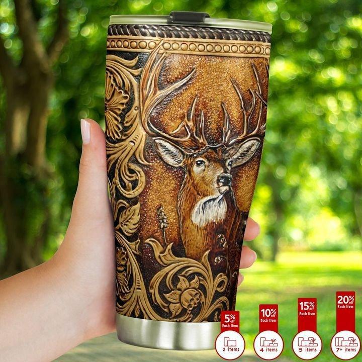 Hunting Love Deer 20 Oz Tumbler For Coffee Travel And Daily Drinks